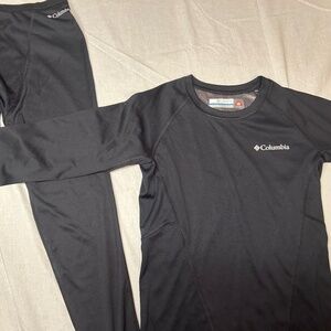 Columbia Youth Omni-Heat Baselayer Set (Top & Bottom) | Black | Size M 10/12